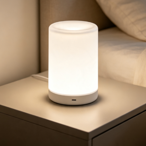 Minimalist Cylindrical Rechargeable Soft-Light Sleep Lamp – Bedside Ambient Nightlight