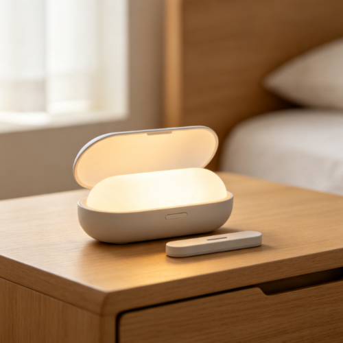 Portable Case-Style Remote-Controlled Sleep Light – Wireless Soft-Glow Bedside Night Light