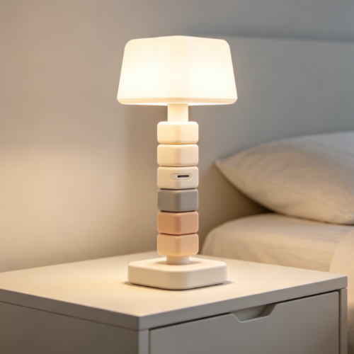 Macaron-Style Stacked Block Sleep Lamp – Playful, Soft "Cream-Style" Bedside Ambient Light