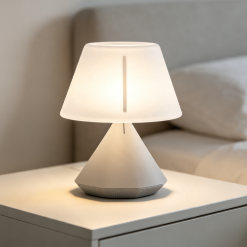Minimalist Pyramid-Shaped Sleep Lamp: Cream-Style Bedroom Soft-Light Eye-Care Bedside Nightlight
